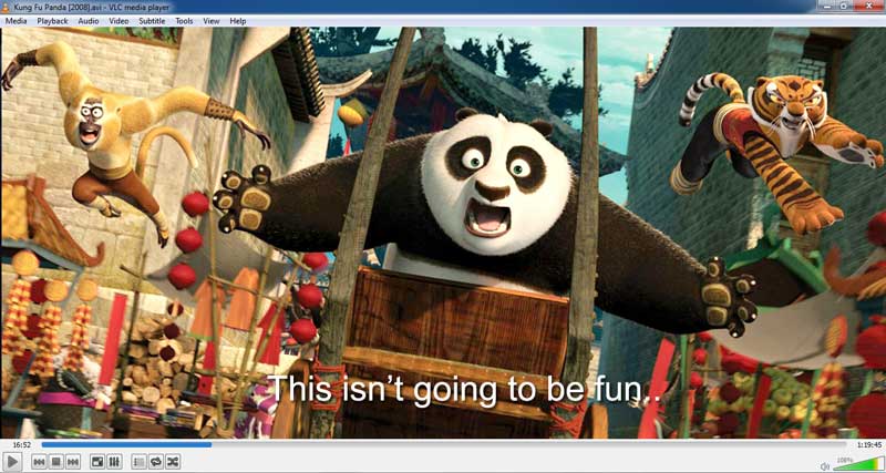 kungfu panda on vlc player