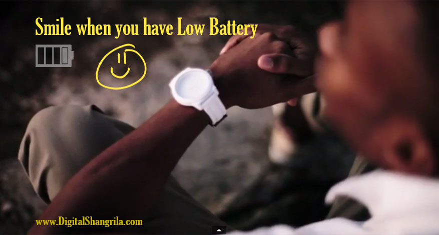 Smile when you have low battery