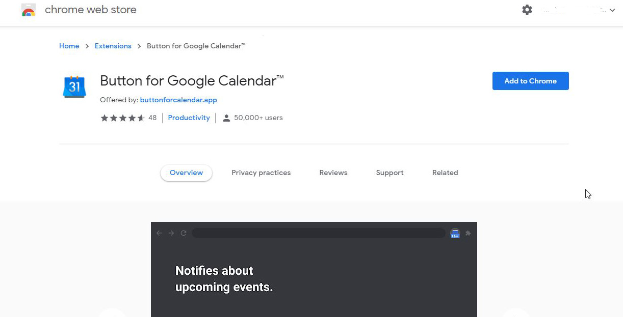 Google Calendar Browser Extension