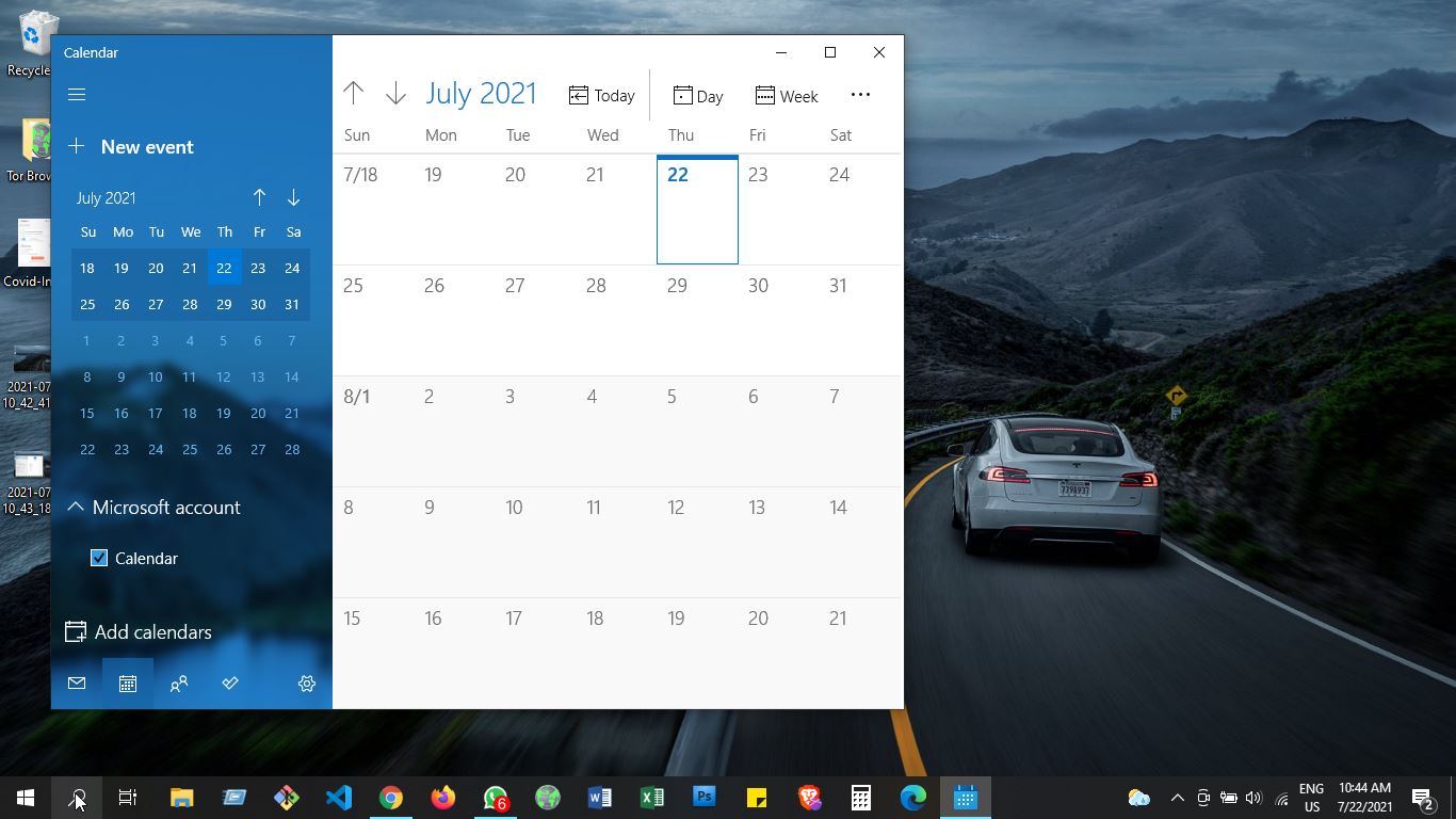 Windows Mail and Calendar App